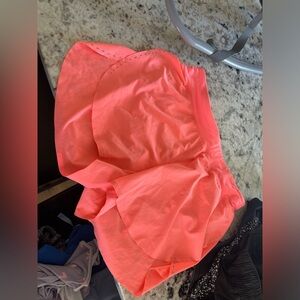 Lululemon coral fast and free shorts